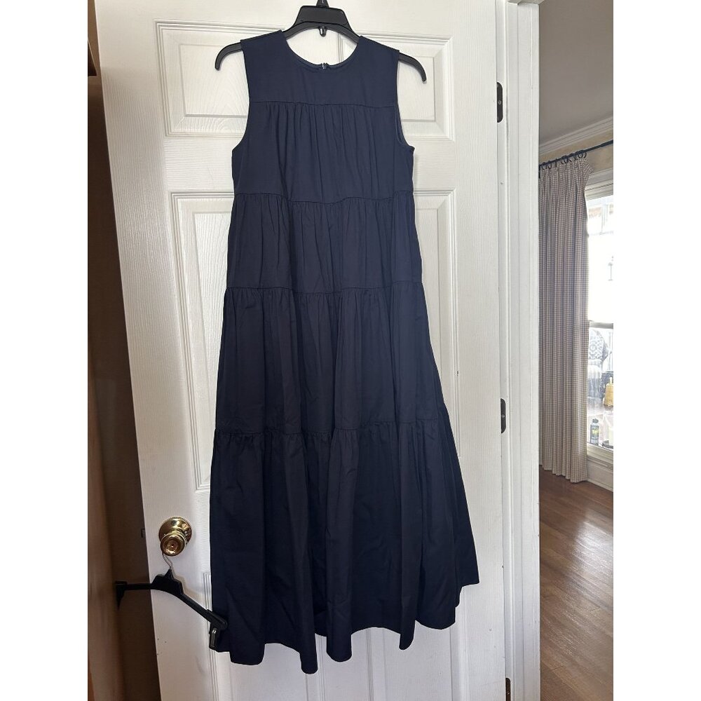 NWOT-- CO-Essentials navy tiered cotton maxi dress--size small
